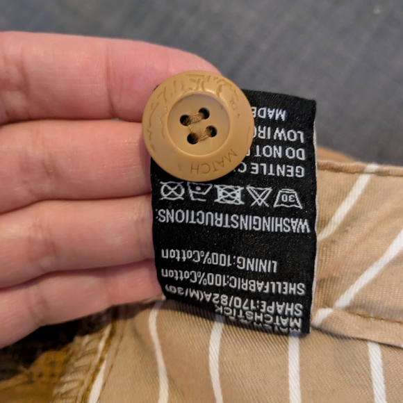 Matchstick Cargo Pants Mens 30x31 Brown Utility Cuff Drawstring Relaxed - Picture 13 of 13